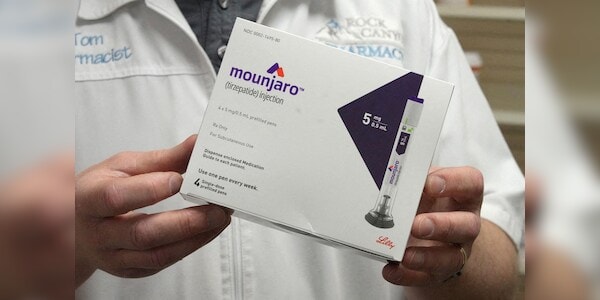 Box of Mounjaro diabetes and weight-loss medication on display