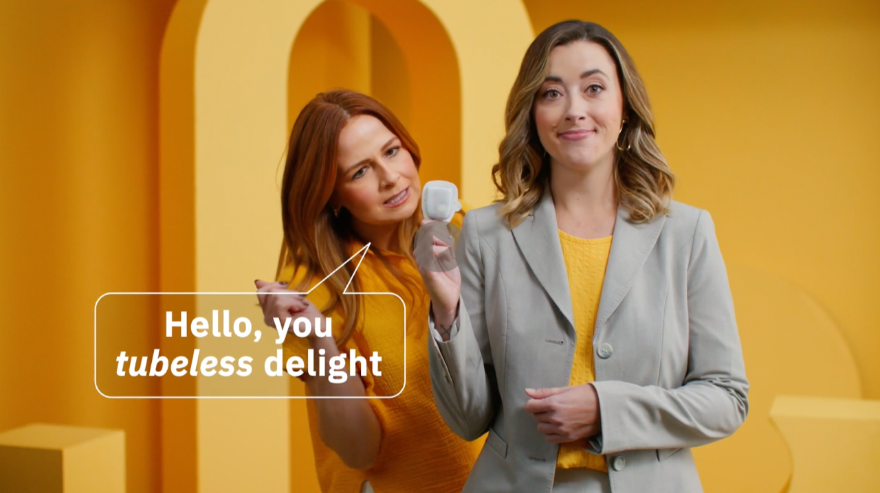 Omnipod 5 tubeless insulin pump promotional image