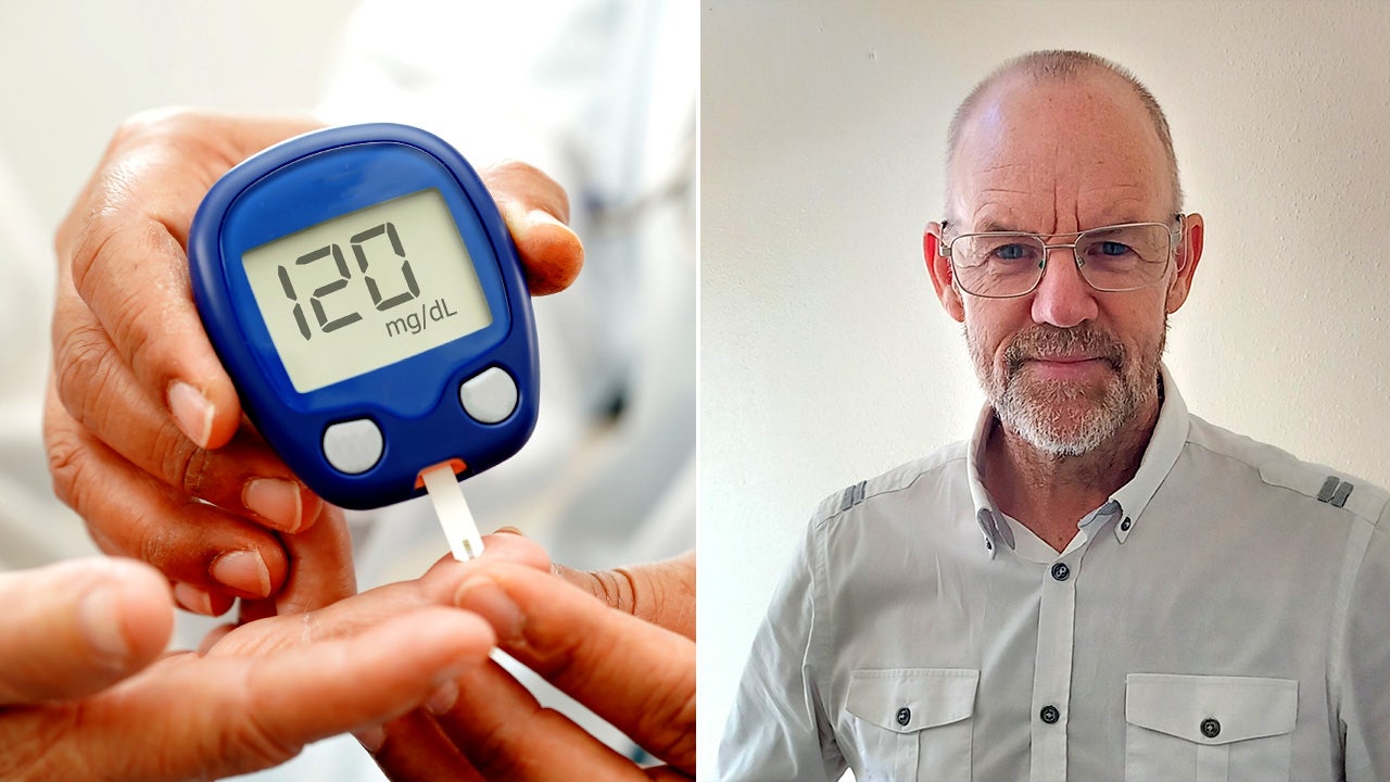 Two men holding digital thermometers, symbolizing successful reversal of pre-diabetes through lifestyle changes