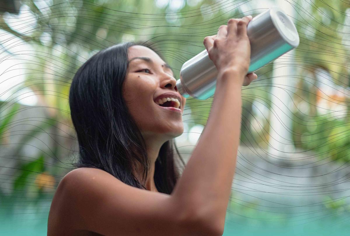 Staying hydrated with unsweetened coconut water